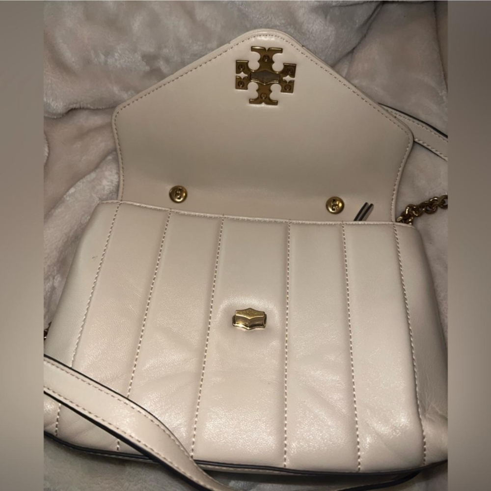 Tory Burch Cream Satchel with Gold Accents - Picture 2 of 5